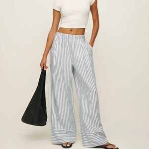 Reformation Fernando Linen Wide Leg Pant